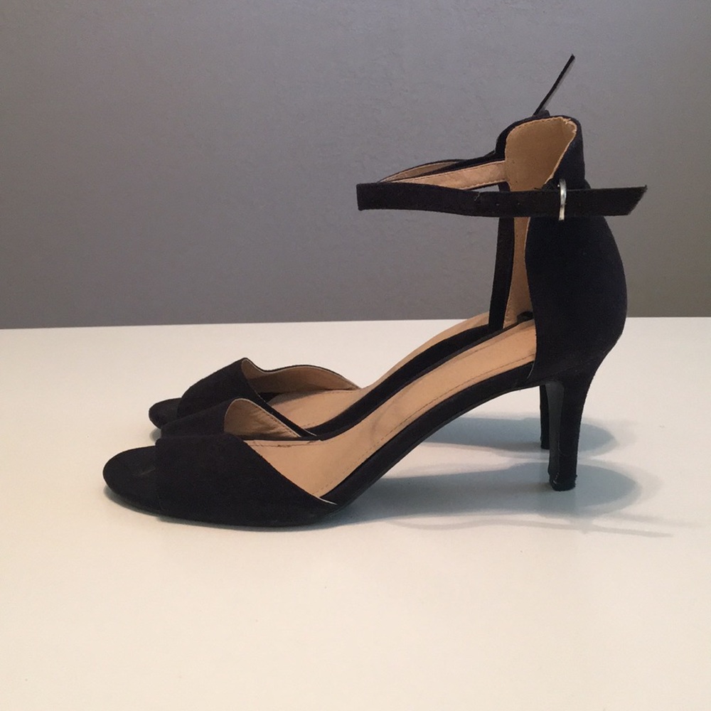 Black H&M heels with ankle strap